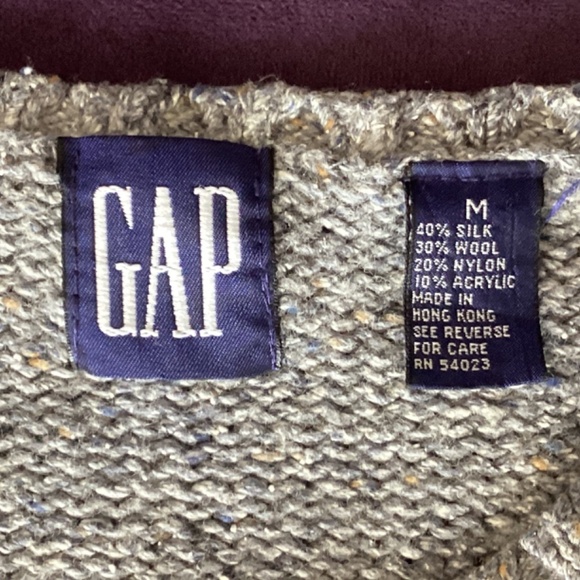 GAP Short Sleeved Crop Silk and Wool Blend Sweater - M - Picture 5 of 6